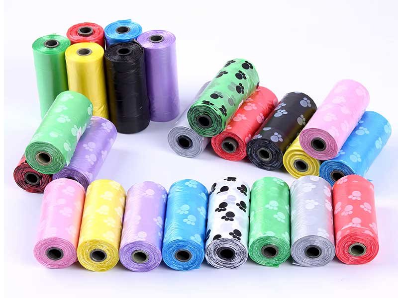 Plastic dog poop bags