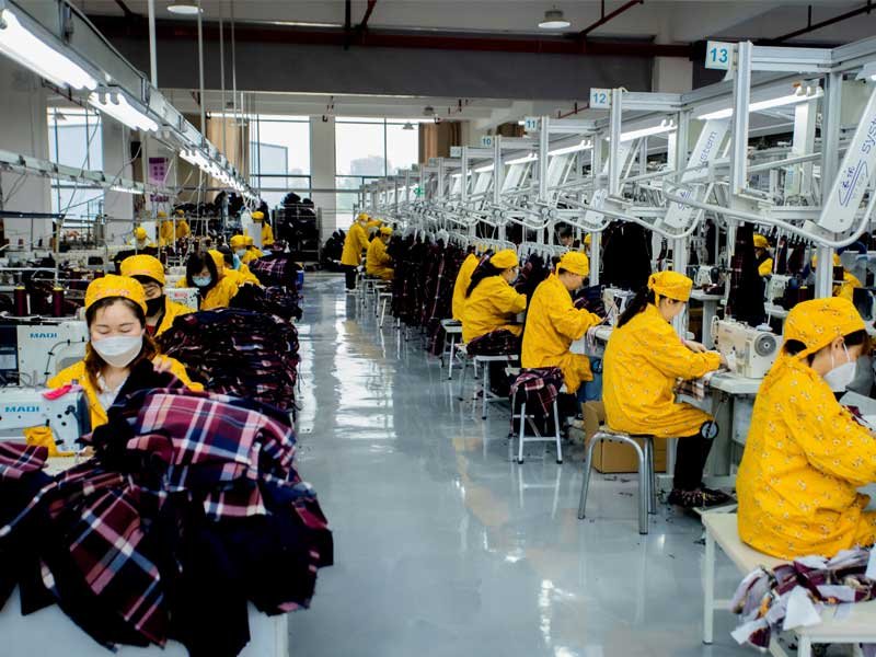 Garment processing factory