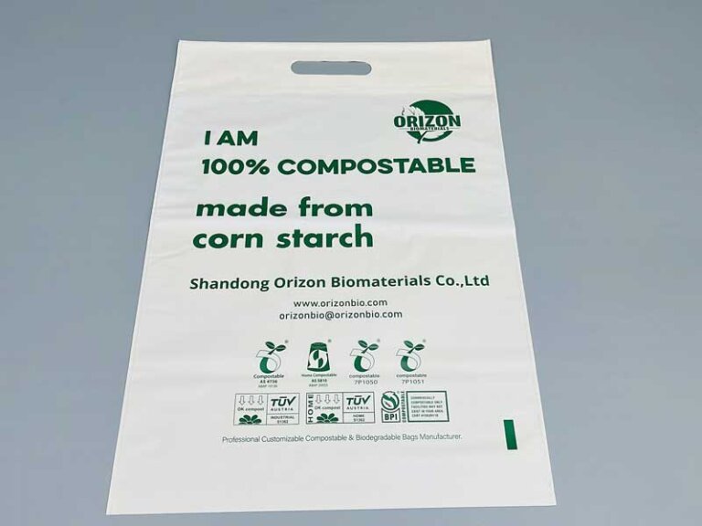 Handle compostable clothing packaging