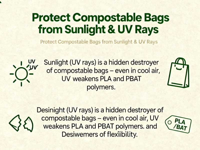 Compostable Bags from Sunlight and UV Exposure