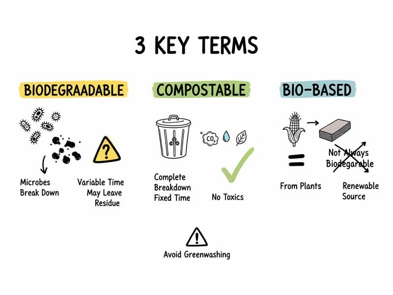 Biodegradable - Compostable - Bio-based