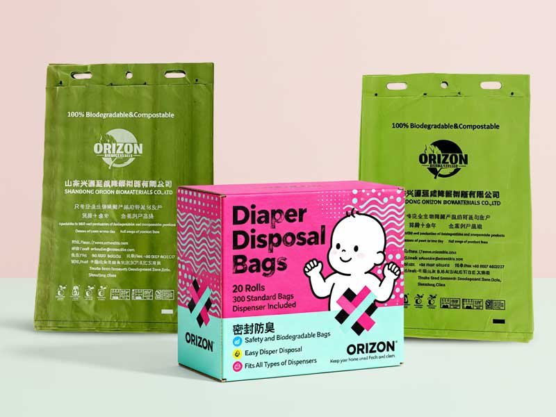 Completed book compostable diaper bags