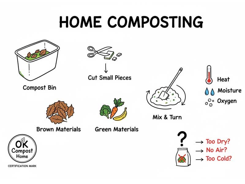 What Does Home Compostable Mean? A Simple & Honest Guide 3 Home Composting Materials