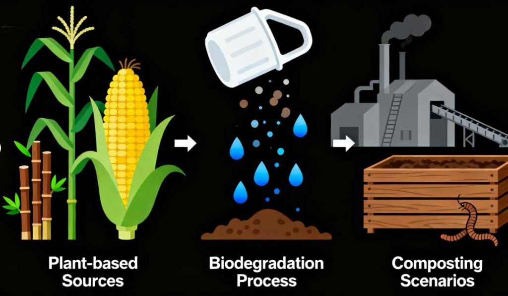 Plant based biodegradable and compostable