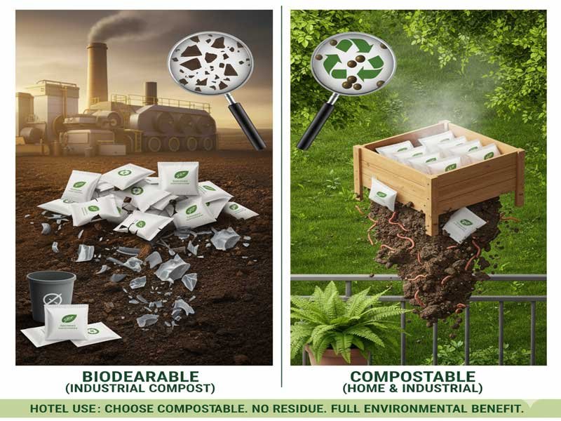 feminine napkin disposal bags :Biodegradable vs. Compostable