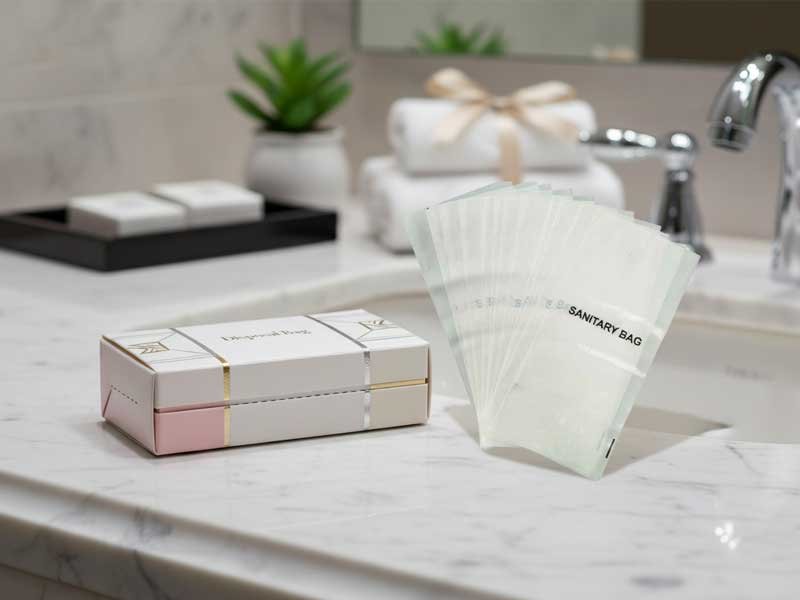 flat-top biodegradable sanitary bags