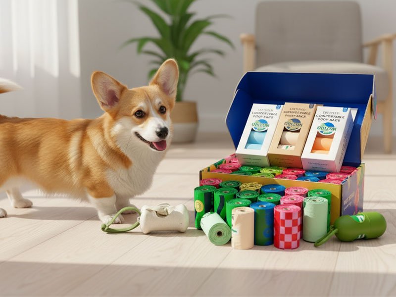 ASTM D6400 and BPI certified compostable dog waste bags for the USA market