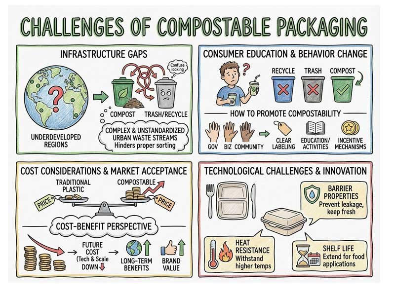 What Is Compostable Packaging? A Professional Guide for Brands and Buyers 7 Challenges of Compostable Packaging