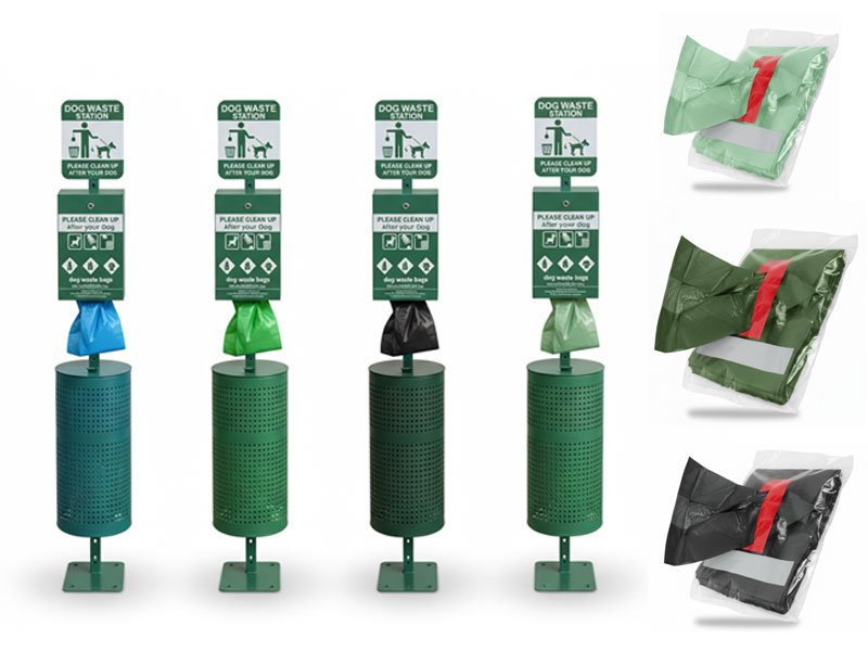 Compostable Tissue-Style Dog Waste Station Bags for Public Use