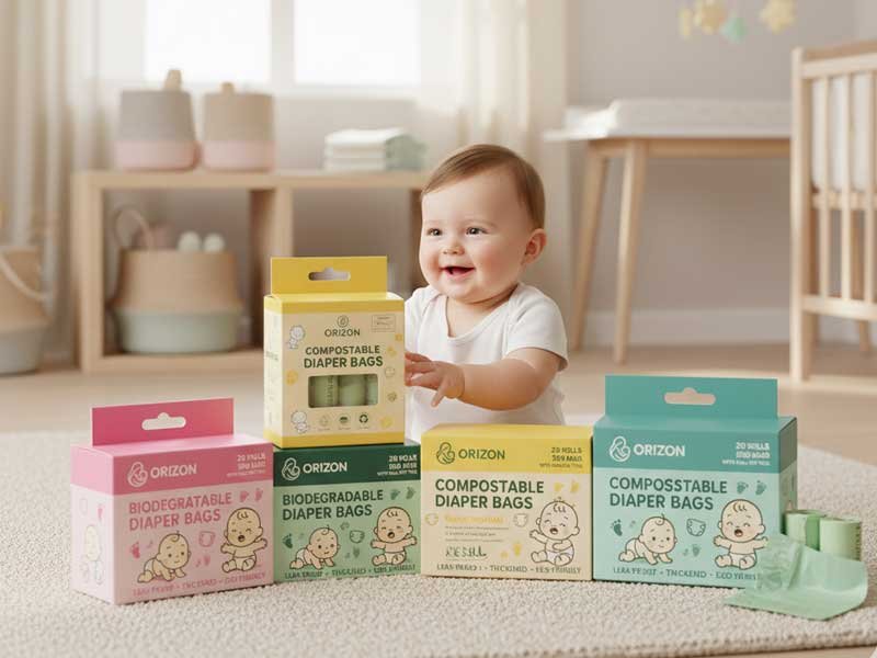 Compostable nappy bag packaging for hygiene applications