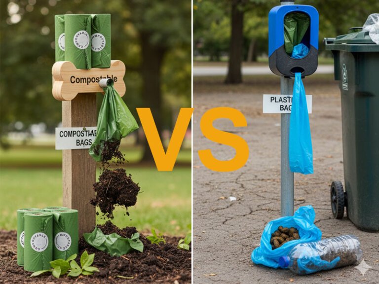 Compostable vs Plastic Dog Waste Station Bags