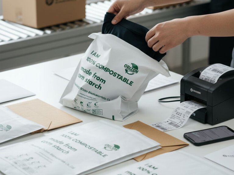 Custom Printed Compostable Mailer Bags