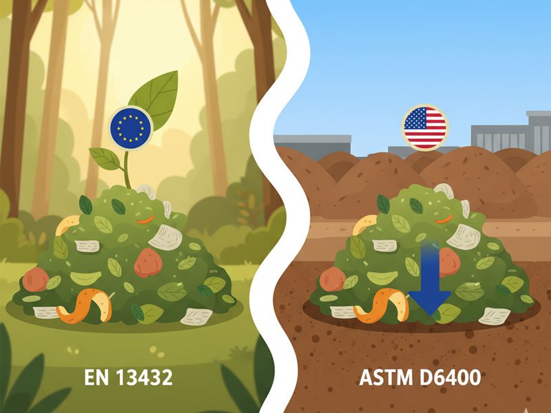 EN 13432 vs ASTM D6400