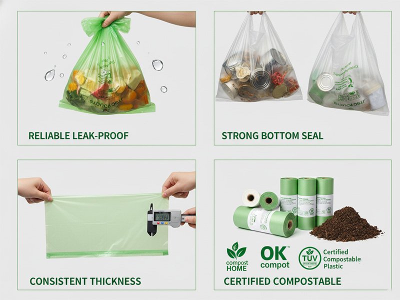 可靠防漏，强底封，认证可堆肥