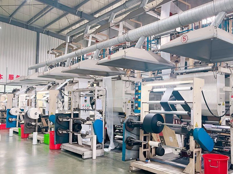 Gravure printing of composting bags