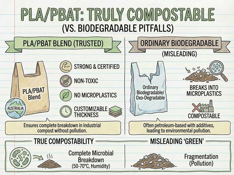 PLA/PBAT Bags Are Truly Compostable