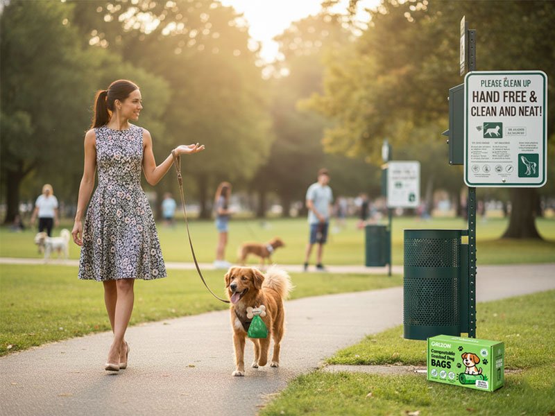 Public dog feces collection station