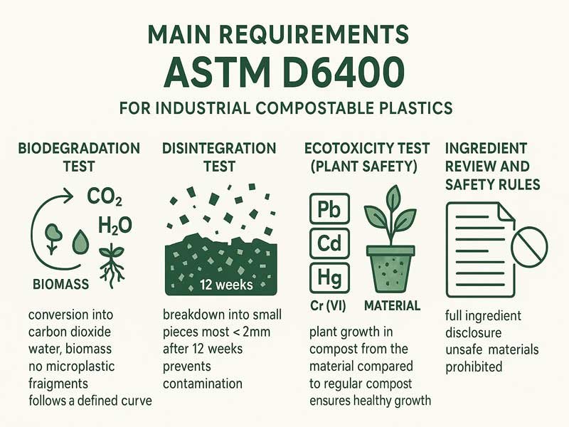 Requirements of ASTM D6400
