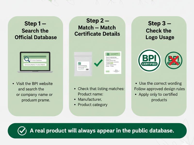 What Does BPI Compostable Mean? A Clear Explanation 2 Verify a BPI Compostable Product