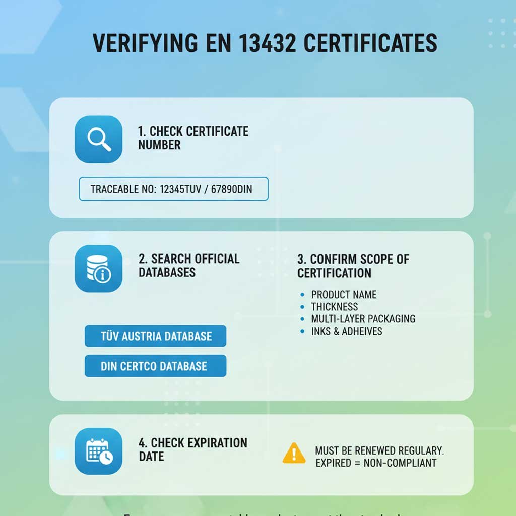 Verify an EN 13432 Certificate