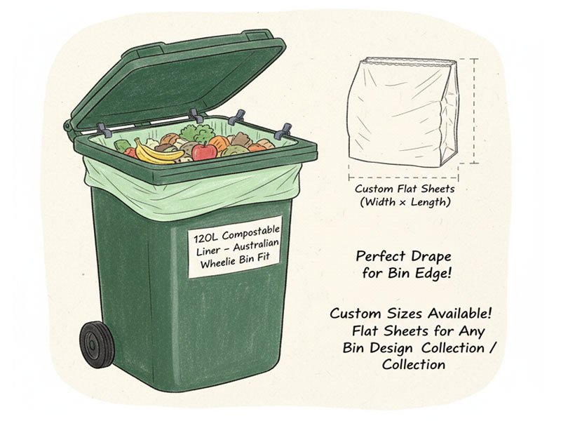 120-liter compostable garbage bag size