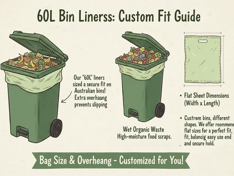 60L Compostable Garbage Bags Dimensions