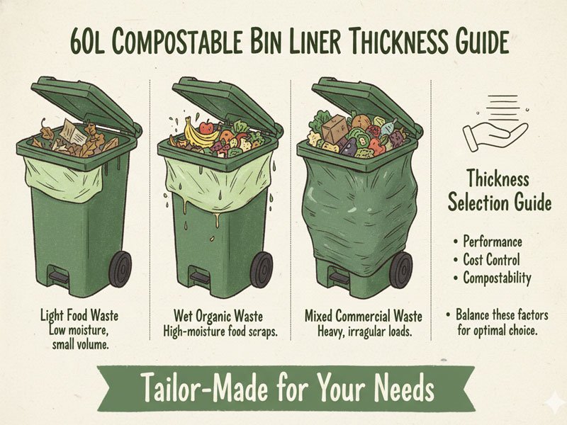 60L Compostable Garbage Bags Thickness Selection Guide