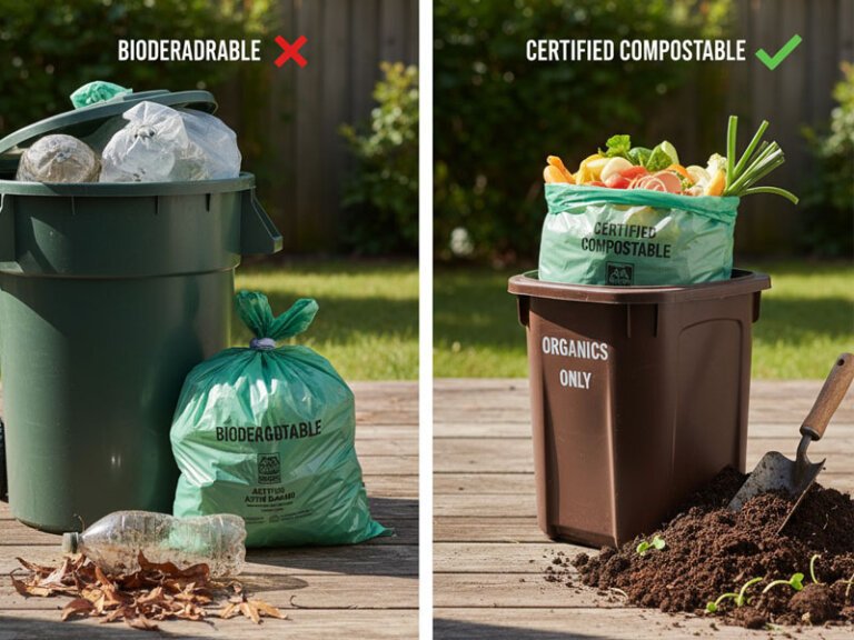 Biodegradable vs Compostable Waste Bags