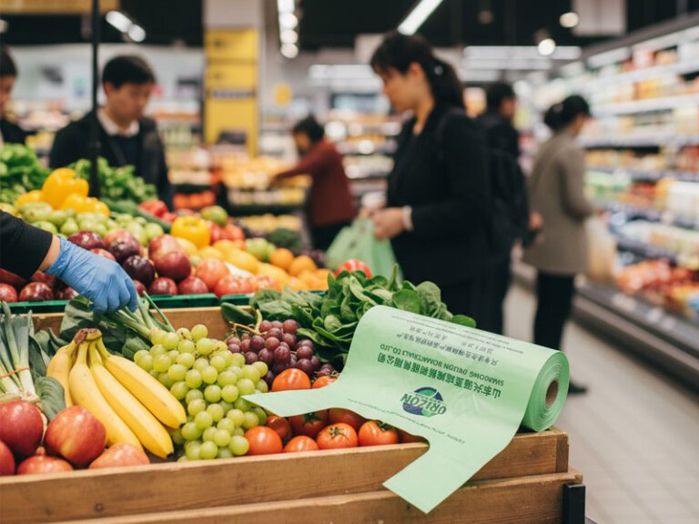 Compostable T-Shirt Produce Bags Wholesale