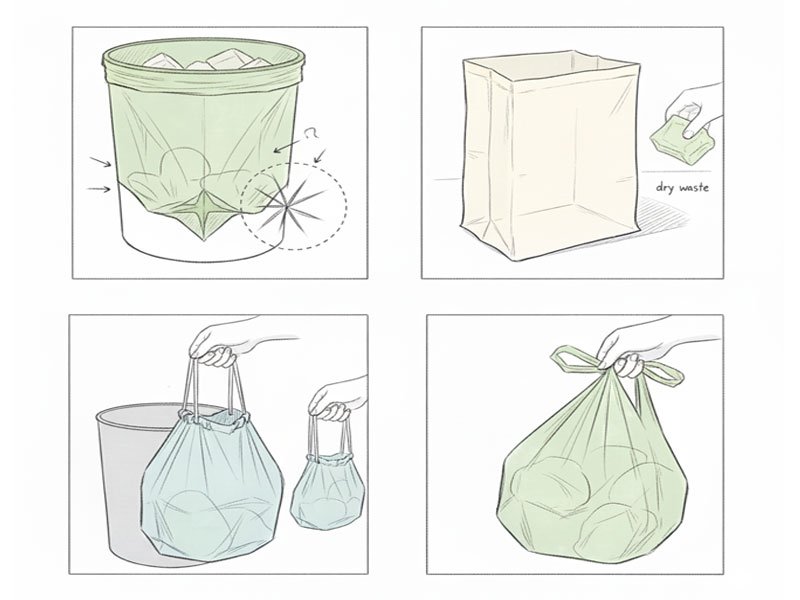 Compostable bag styles