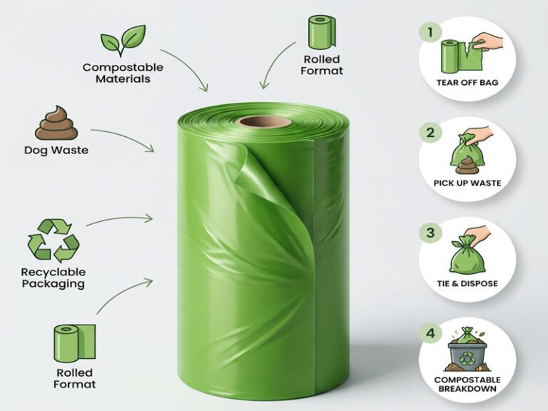 Compostable dog poop bags