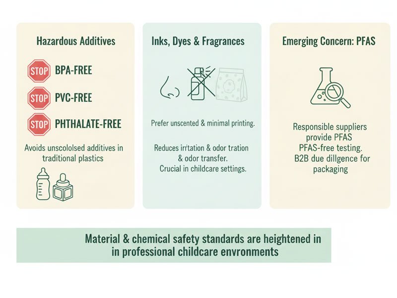 Safety precautions for chemicals in baby care products