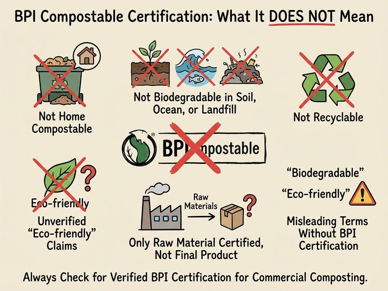 What Does BPI Compostable Mean? Definition & Verification 2 What BPI Compostable Does NOT Mean