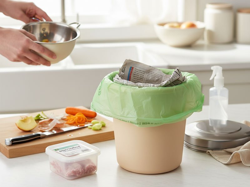 How to Use Kitchen Caddy Liners in Australia 3 compostable kitchen caddy liners