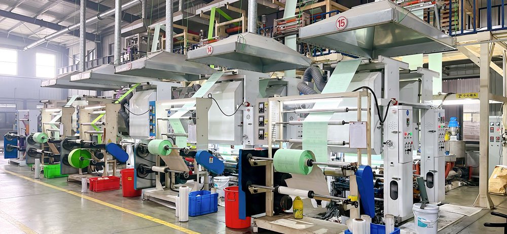compostable bags factory production line in China 2026