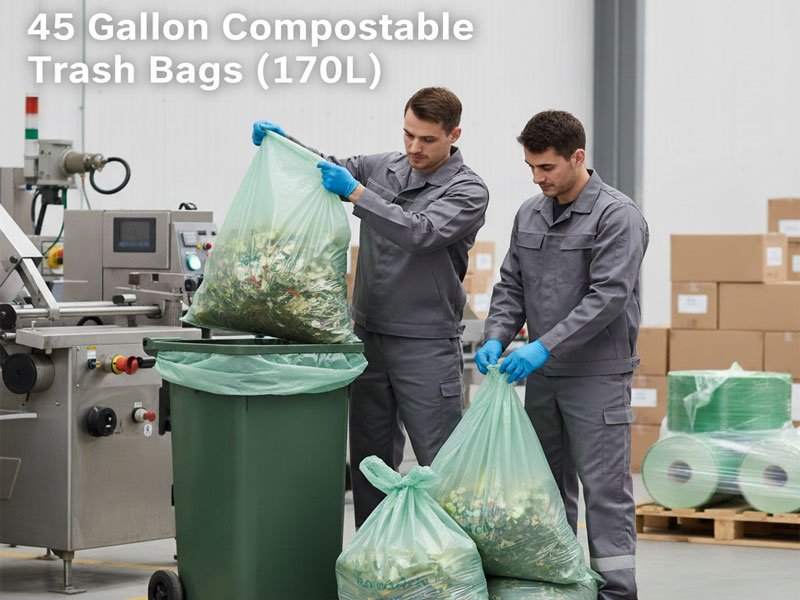 45 Gallon Compostable Trash Bags (170L)