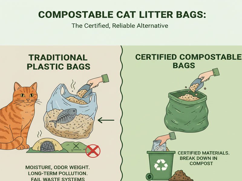 Compostable Cat Litter Bags: What Buyers Need to Know 1 Compostable Cat Litter Bags