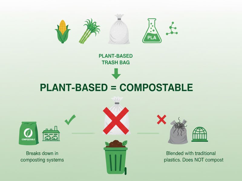 Plant-Based Trash Bags