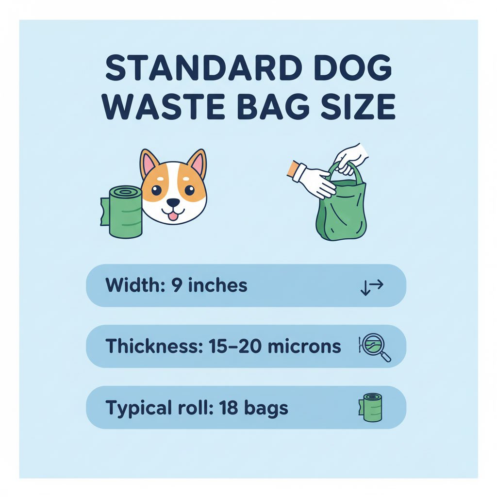 Orizon Biomaterials standard dog waste bag size 9x13 inches