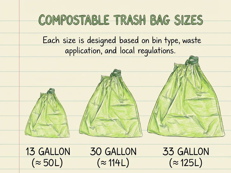 Drawstring garbage bags