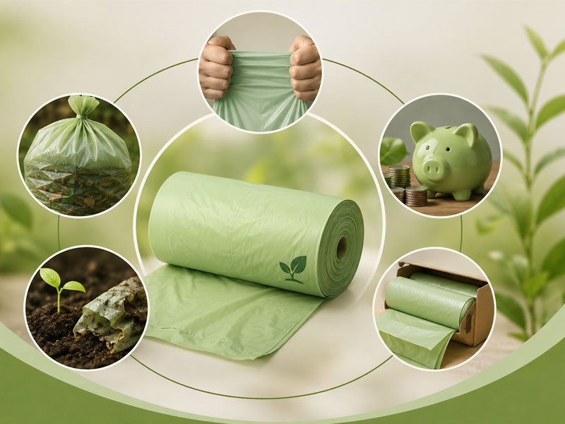 Composting bag thickness