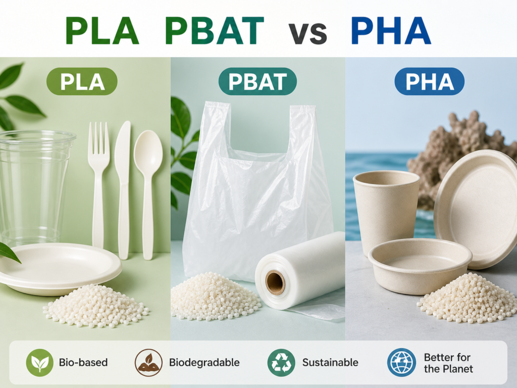 PLA VS PBAT VS PHA