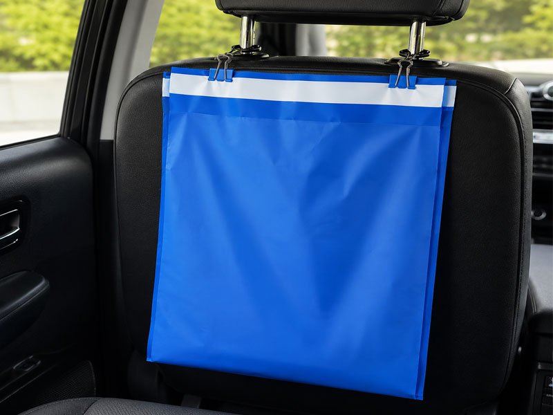 Vehicle-mounted compostable garbage bags