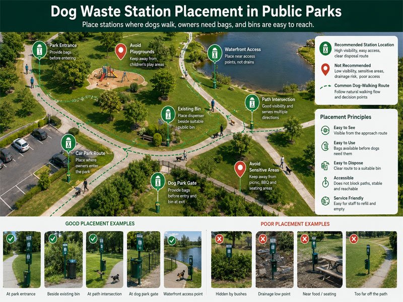 Public Park Dog Waste Station Placement Guide 1 Park Dog Waste Station Placement