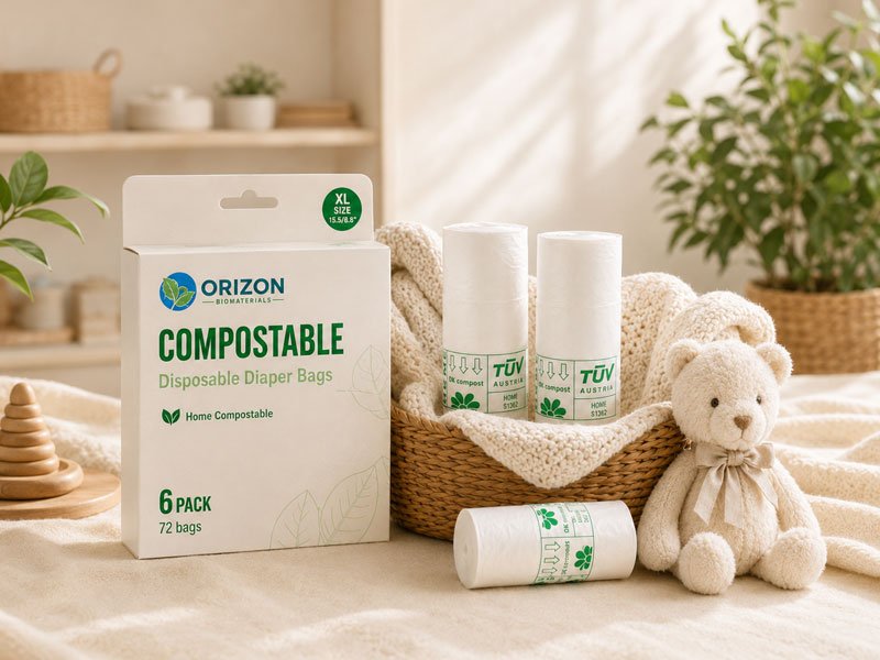 Private label compostable nappy bags