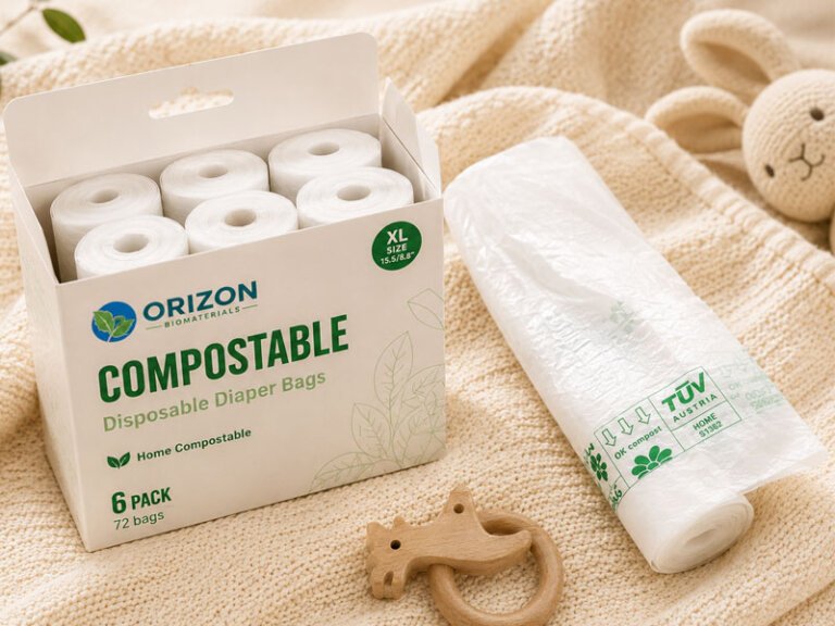 Private label packaging options for compostable nappy bags