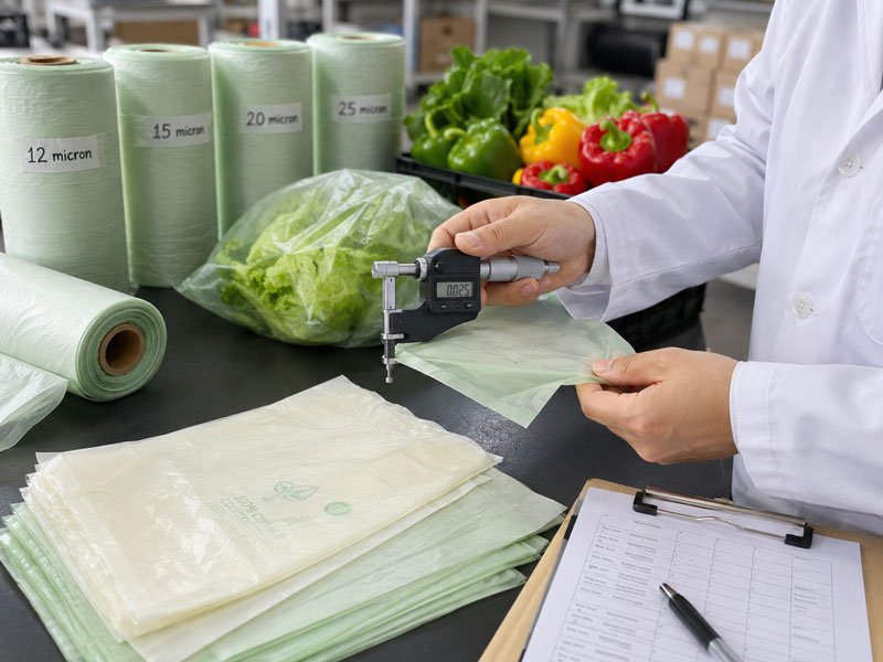 How to Choose Compostable Produce Bag Thickness for Supermarkets 1 Compostable Produce Bag Thickness