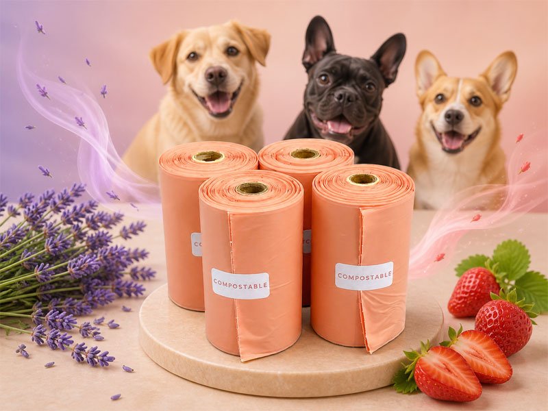 Scented dog poop bags