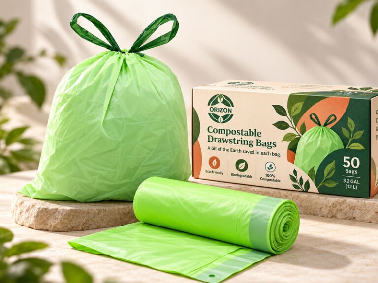 13 Gallon Drawstring Compostable Trash Bags