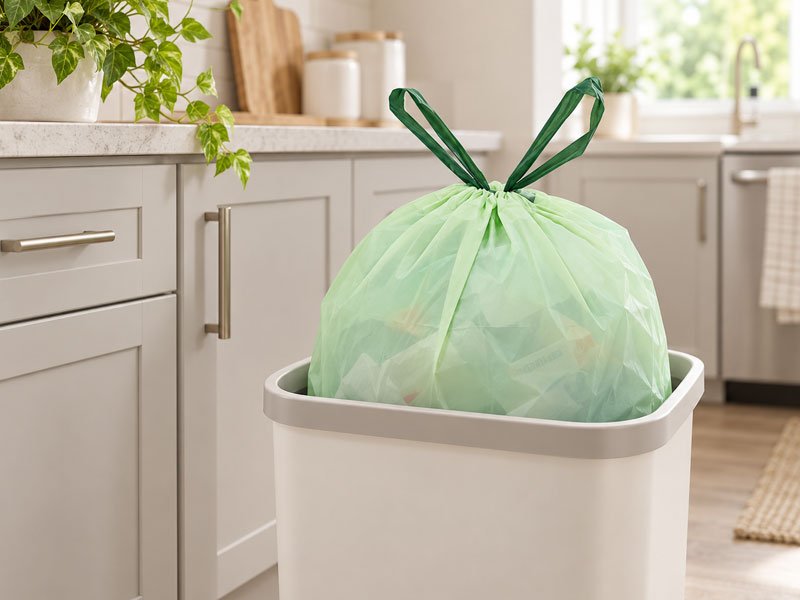 compostable drawstring trash bags